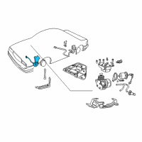 OEM 2004 Cadillac Seville Sensor Asm-Electronic Suspension Front Position Diagram - 25728487