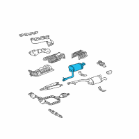 OEM 2006 Lexus LS430 Exhaust Tail Pipe Assembly Diagram - 17430-50902