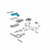 OEM 2004 Lexus SC430 Exhaust Manifold Sub-Assembly, Left Diagram - 17105-50160