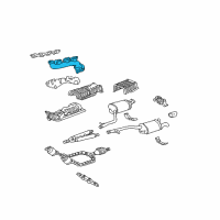 OEM 2002 Lexus GS430 Exhaust Manifold Sub-Assembly, Left Diagram - 17105-50160