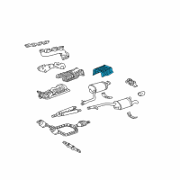 OEM 2006 Lexus LS430 Insulator, Main Muffler Heat Diagram - 58327-50030