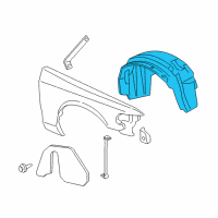 OEM 2004 Mercury Grand Marquis Fender Liner Diagram - 6W7Z-16054-A