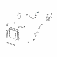 OEM 2010 Saturn Vue Engine Coolant Recovery Tank Hose (At Tank) Diagram - 19130425