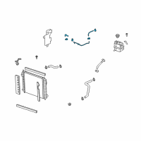 OEM 2009 Saturn Vue Coolant Recovery Reservoir Vent Pipe Diagram - 96850599