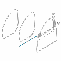 OEM 2020 BMW 530e xDrive Caulking For Front Door Left Diagram - 51-76-7-341-645