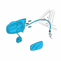 OEM Pontiac Grand Prix Mirror Outside Diagram - 15796389