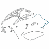 OEM Jeep Grand Cherokee Cable-Hood Latch Diagram - 68032581AE