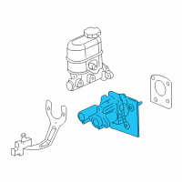 OEM 2004 GMC Sierra 3500 Power Brake Booster ASSEMBLY Diagram - 15854060