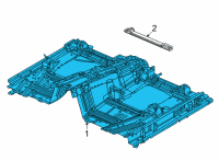 OEM Jeep Grand Cherokee L PAN-FRONT FLOOR Diagram - 68409813AF