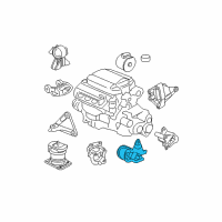 OEM Acura Rubber, Front Transmission Mounting Diagram - 50805-S3V-010