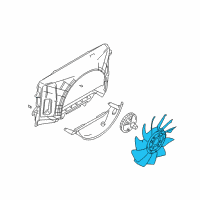 OEM 2007 Ford Expedition Fan Clutch Diagram - 7L1Z-8A616-A