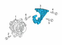 OEM 2014 Cadillac CTS Mount Bracket Diagram - 12643475