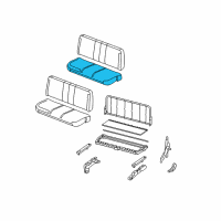 OEM 2009 Ford F-350 Super Duty Seat Cushion Pad Diagram - 8C3Z-25632A22-B