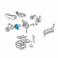 OEM 1997 Toyota Camry Retainer Plate Diagram - 11381-20010