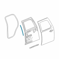 OEM 2014 GMC Sierra 2500 HD Front Weatherstrip Diagram - 22766422