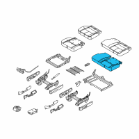 OEM 2010 Lincoln MKT Seat Cushion Pad Diagram - AE9Z-7463841-D