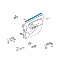 OEM 2014 Honda Insight Weatherstrip, L. FR. Diagram - 72375-TM8-013