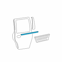 OEM 2006 Ford Expedition Belt Weatherstrip Diagram - 6L1Z-7825596-B