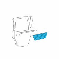 OEM 2003 Ford Expedition Body Side Molding Diagram - 3L1Z-7825557-AAPTM