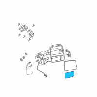 OEM 2010 Ford F-350 Super Duty Mirror Glass Diagram - 8C3Z-17K707-B