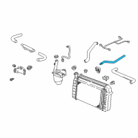 OEM 2001 Chevrolet Camaro Throttle Body Heater Outlet Hose Assembly Diagram - 12556452