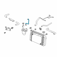 OEM Pontiac Firebird Coolant Recovery Reservoir Hose Diagram - 10188032