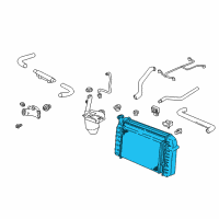 OEM 1999 Pontiac Firebird Radiator Assembly Diagram - 52471357