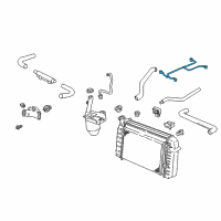 OEM 2001 Chevrolet Camaro Engine Coolant Air Bleed Pipe Assembly Diagram - 12602544