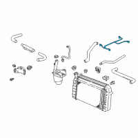 OEM 1998 Pontiac Firebird Engine Coolant Air Bleed Pipe Assembly Diagram - 12602544