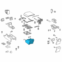 OEM 2022 Toyota Sequoia Console Base Diagram - 58820-0C040-C0