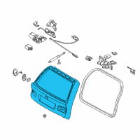 OEM 2000 BMW 540i Trunk Lid Diagram - 41-62-7-007-396