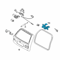 OEM 2002 BMW 525i Left Trunk Lid Hinge Diagram - 41-61-7-007-403