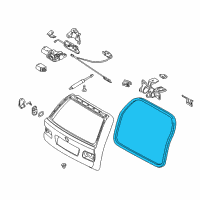 OEM 2000 BMW 540i Trunk Lid Gasket Diagram - 51-71-8-199-261