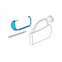 OEM 2006 Chevrolet Corvette Door Weatherstrip Diagram - 15894179