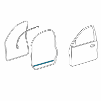 OEM 2000 Ford Taurus Door Seal Diagram - F6DZ5420758A