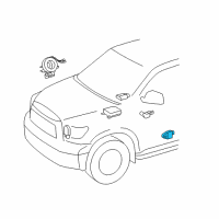 OEM 2013 Toyota Tacoma Side Sensor Diagram - 89831-04030