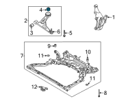 OEM 2022 Hyundai Elantra Bush-FR LWR Arm(G) Diagram - 54584-AA000