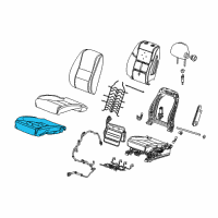 OEM 2016 Chevrolet Impala Seat Cushion Pad Diagram - 23105647