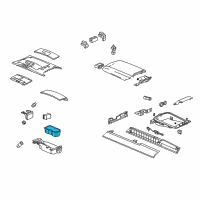 OEM 2008 Cadillac XLR Liner-Front Floor Console Cup Holder *Black Diagram - 10353569
