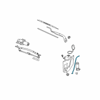 OEM 2007 Chevrolet Equinox Hose Asm, Windshield Washer Solvent Container Diagram - 22691683