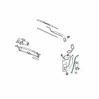 OEM Saturn Vue Hose Asm, Windshield Washer Solvent Container Diagram - 22691683