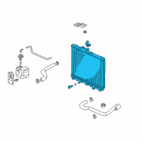OEM 2004 Honda Insight Radiator (Denso) Diagram - 19010-PHM-003