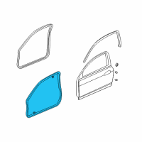 OEM 2002 Acura RSX Weatherstrip, Left Front Door Diagram - 72350-S6M-003