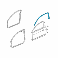OEM Acura RSX Sub-Seal, Left Front Door Diagram - 72365-S6M-003