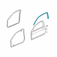 OEM 2006 Acura RSX Sub-Seal, Left Front Door Diagram - 72365-S6M-003