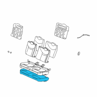 OEM Saturn Ion Pad, Rear Seat Cushion Diagram - 22716945