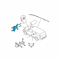 OEM 2012 Nissan Xterra Sensor-Air Bag Front Center Diagram - 98581-9BD8A