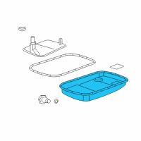 OEM 2009 Pontiac Solstice Transmission Pan Diagram - 96043180