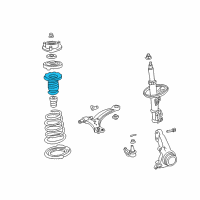 OEM 1999 Lexus ES300 Insulator, Front Coil Spring Diagram - 48157-07010