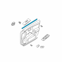 OEM 2010 Hyundai Azera Weatherstrip-Front Door Belt Inside LH Diagram - 82231-3L000